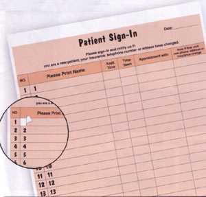 sign in sheet in labels 125pk